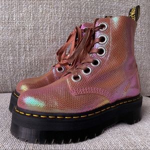 Dr Martens Pink Iridescent Holographic 